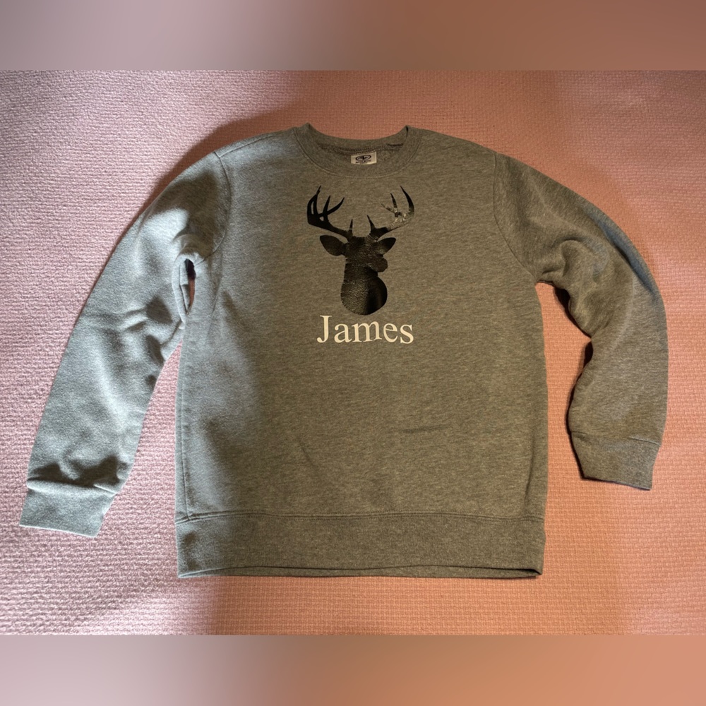 Deer sweater with name “James”